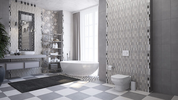 х9999120222Fiori Grigio Плитка настенная светло-серый 1064-0045 / 1064-0104 20х60 — изображение 2