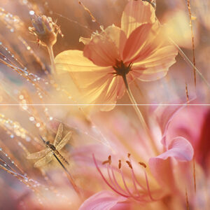 х9999081221Flowers Панно P2-1D205 40х40 (из 2 плиток)