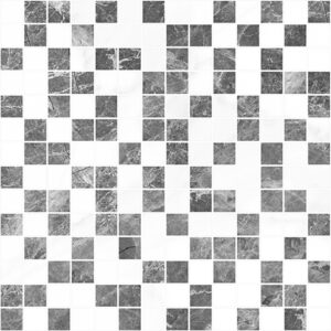 х9999213188Crystal Мозаика серый+белый 30х30