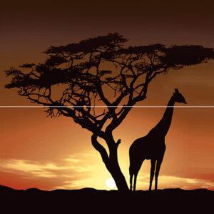 х9999081203Africa Панно P2-1D210 40х40 (из 2 плиток)